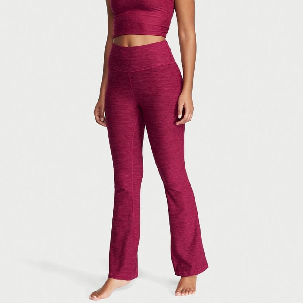 VICTORIA'S SECRET Essential Flare Leggings Claret Red Heather